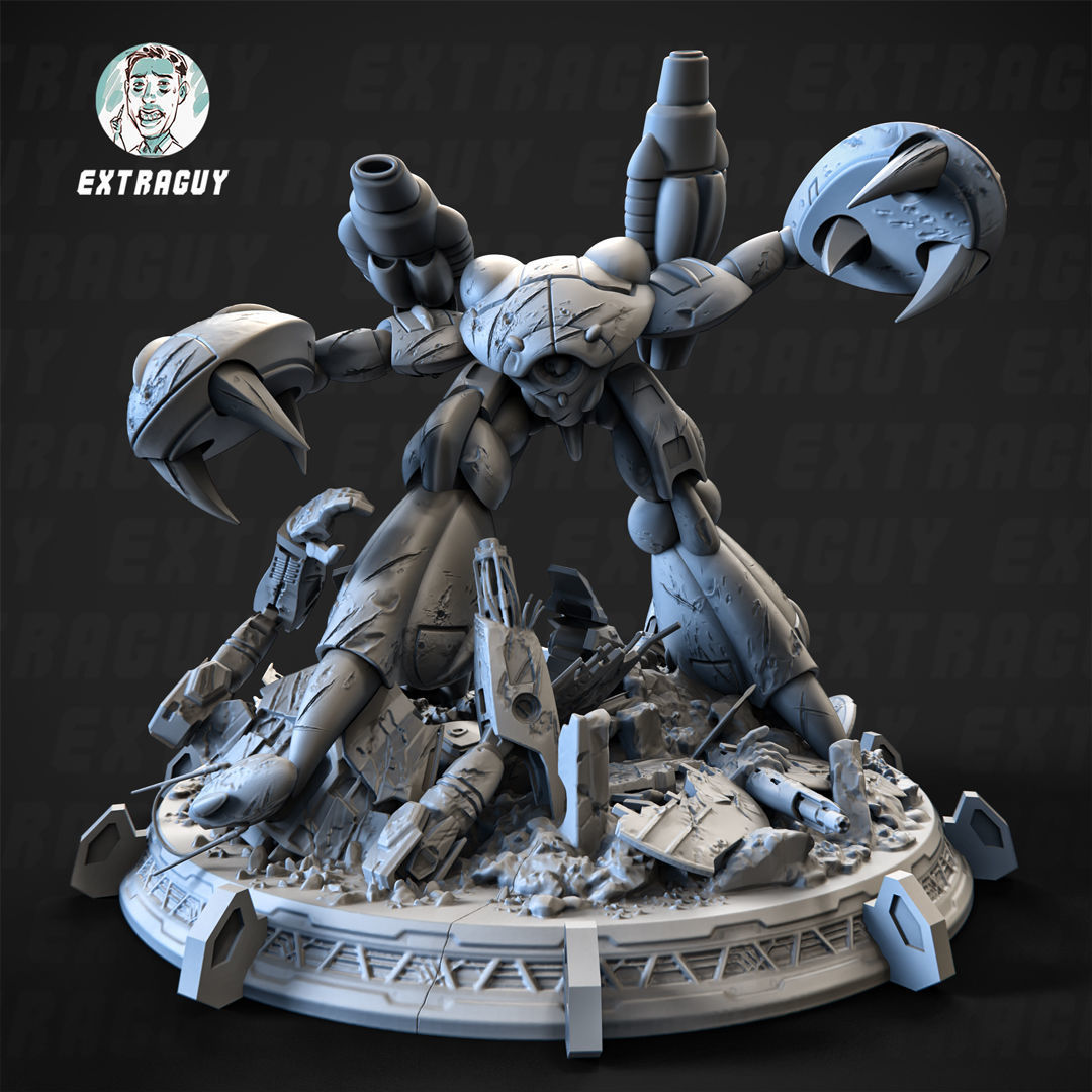 Mecha Crabby Patty Static Set 100mm 3D print model_1