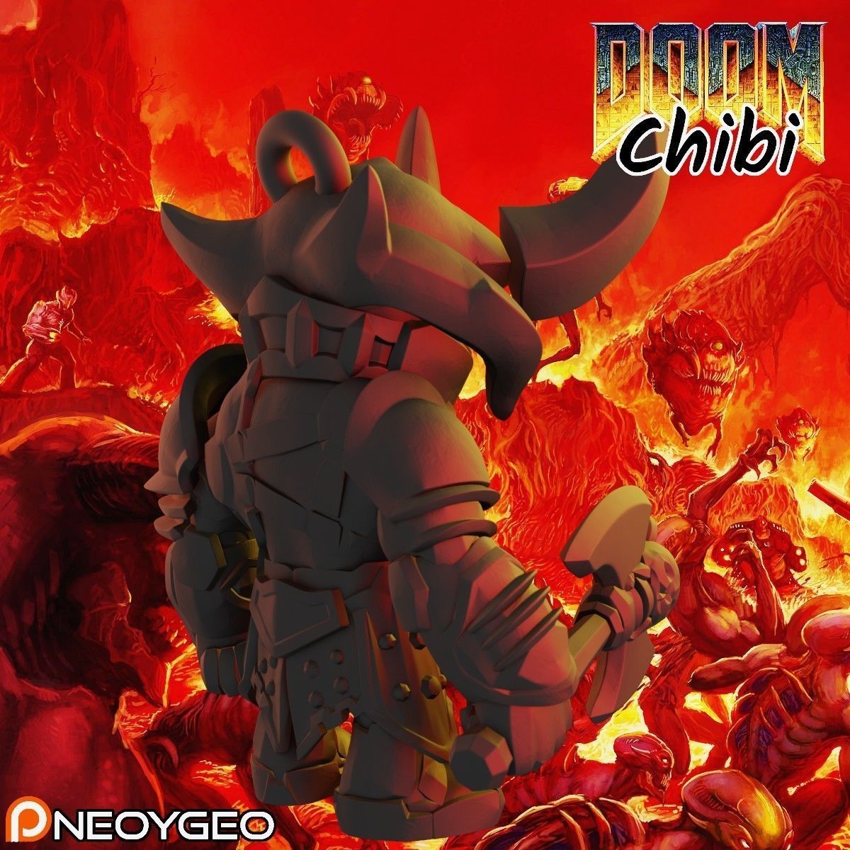 MARAUDER - DOOM CHIBI KEYCHAIN 3D print model_2