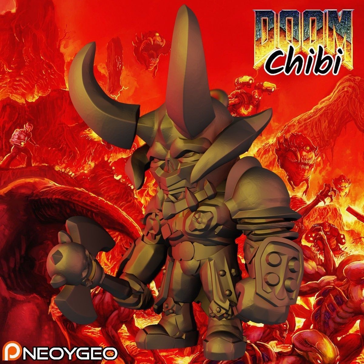 MARAUDER - DOOM CHIBI KEYCHAIN 3D print model_1