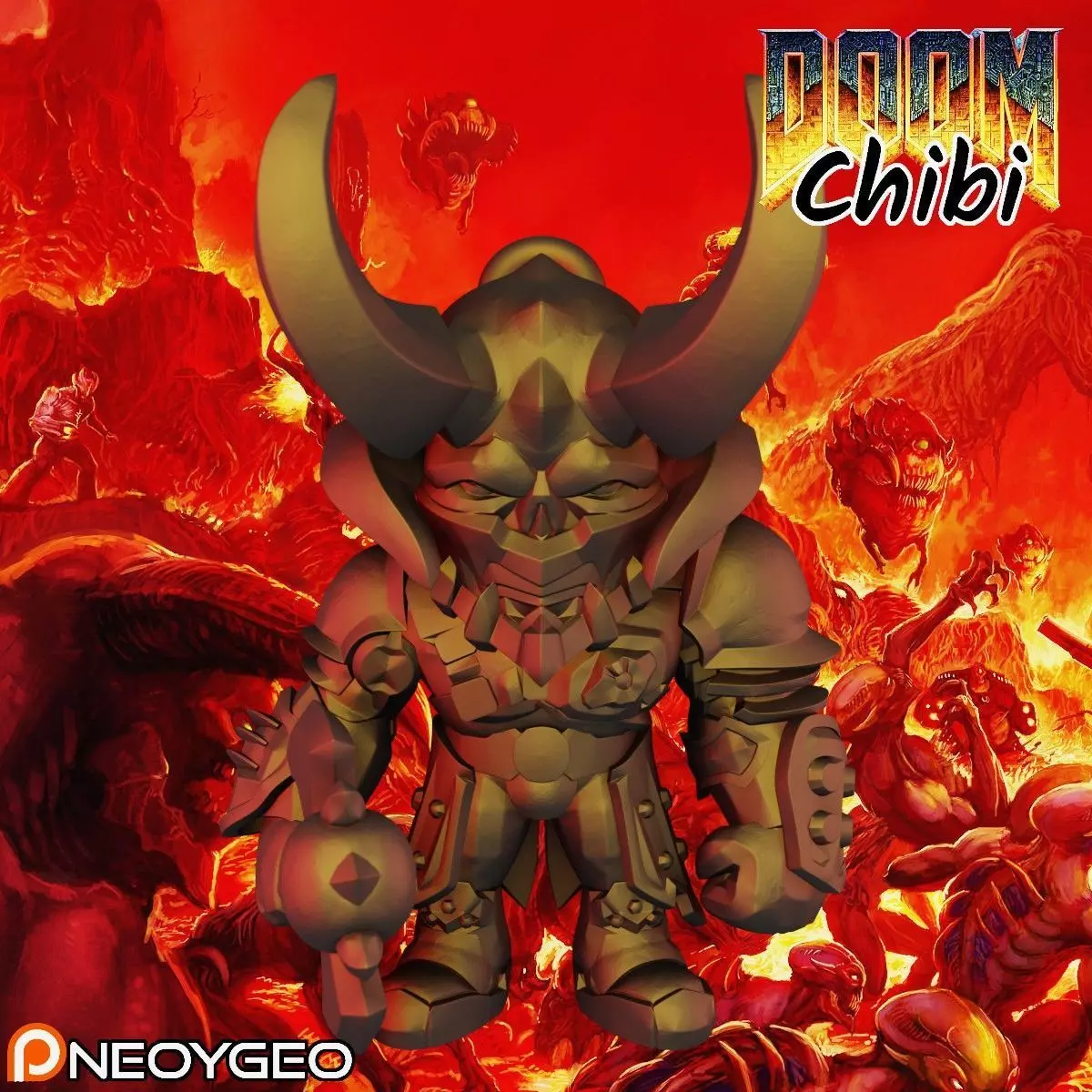 MARAUDER - DOOM CHIBI KEYCHAIN 3D print model_0