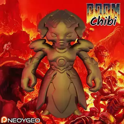 SUPREME KHAN MAYKR - DOOM CHIBI KEYCHAIN 3D print model