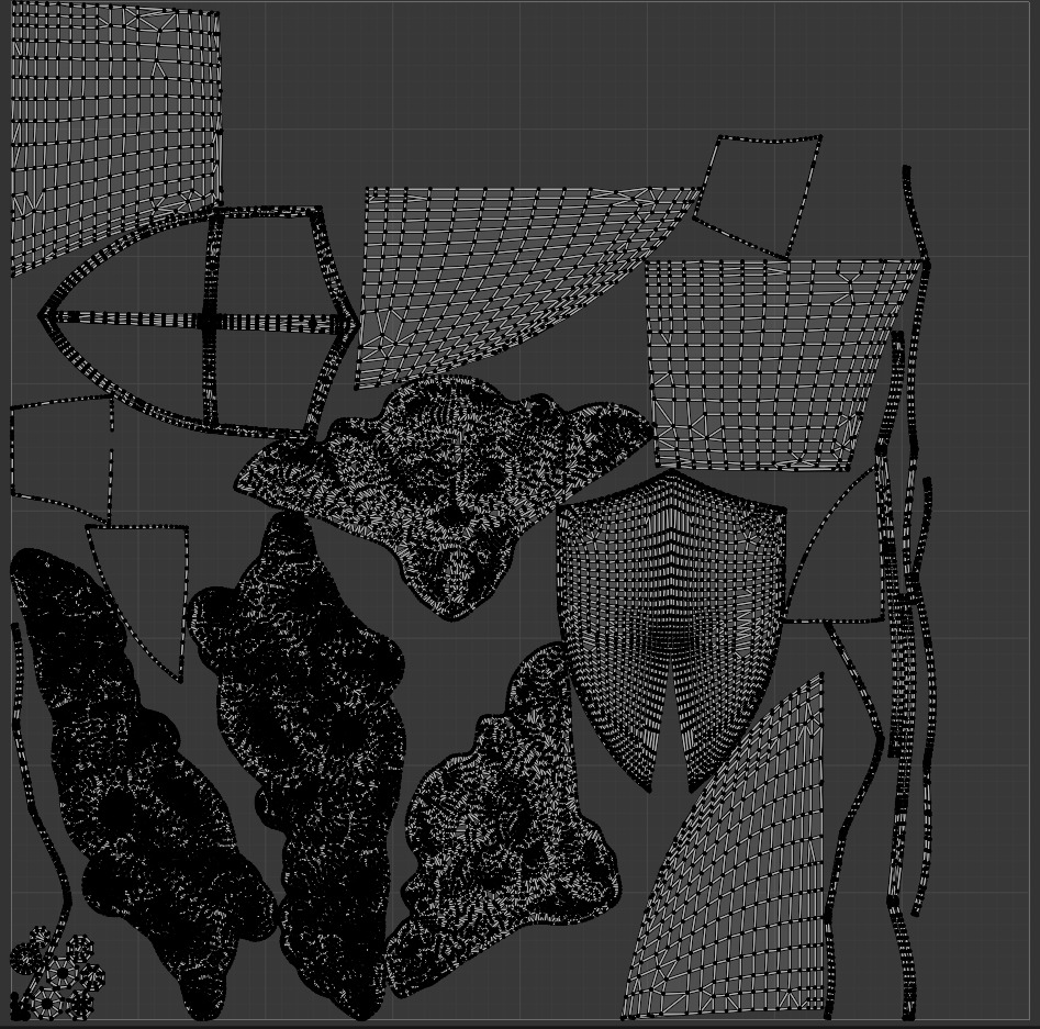 Ornamental Warrior Shield Low-poly 3D model_4