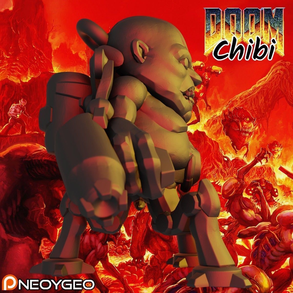 CARCASS - DOOM CHIBI KEYCHAIN 3D print model_2