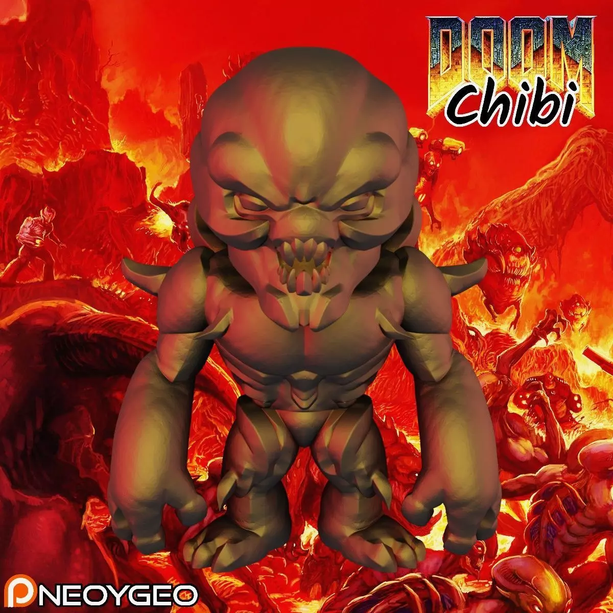 IMP - DOOM CHIBI KEYCHAIN 3D print model