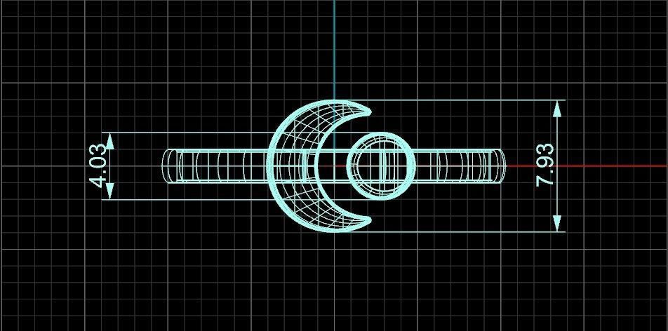 Silver moon shaped ring for 3D printing 3D print model_6