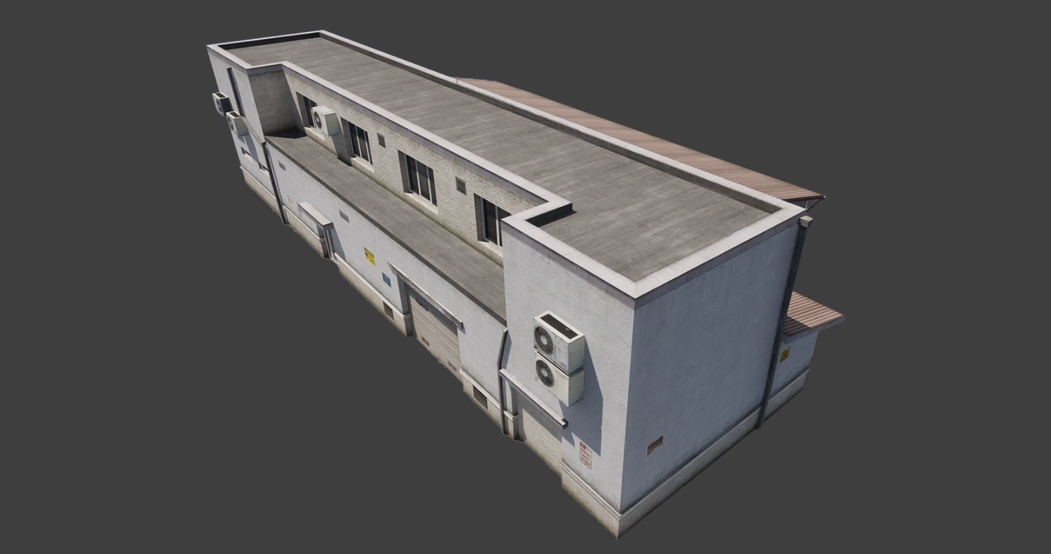 Building City Village Work Street Low-poly Low-poly 3D model_4