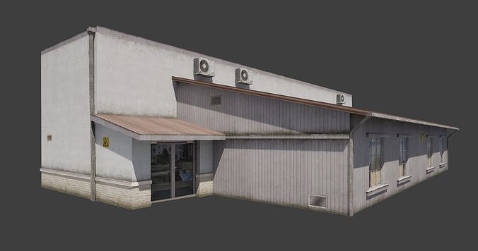 Building  City Village Work Street Low-poly Low-poly 3D model