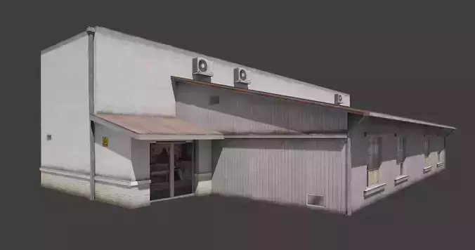 Building  City Village Work Street Low-poly Low-poly 3D model