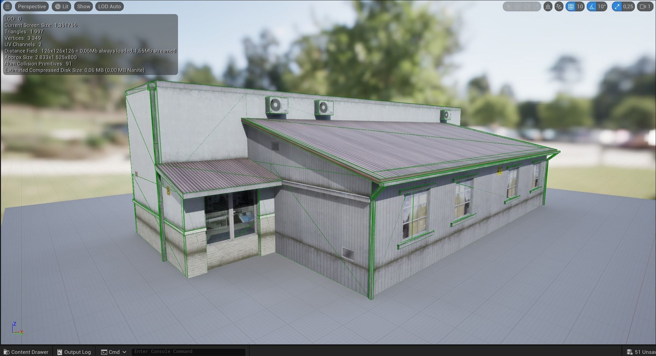 Building City Village Work Street Low-poly Low-poly 3D model_7