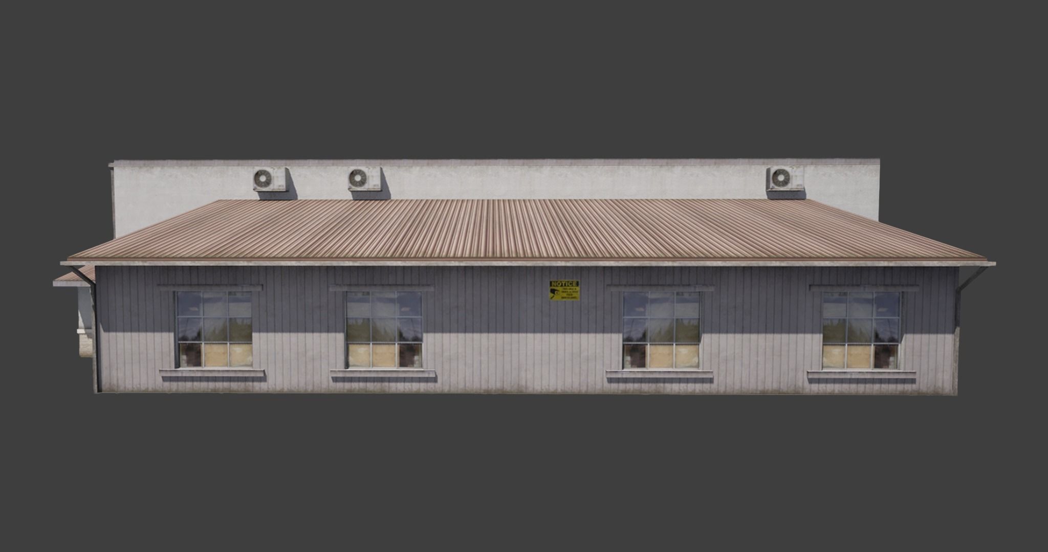 Building City Village Work Street Low-poly Low-poly 3D model_1