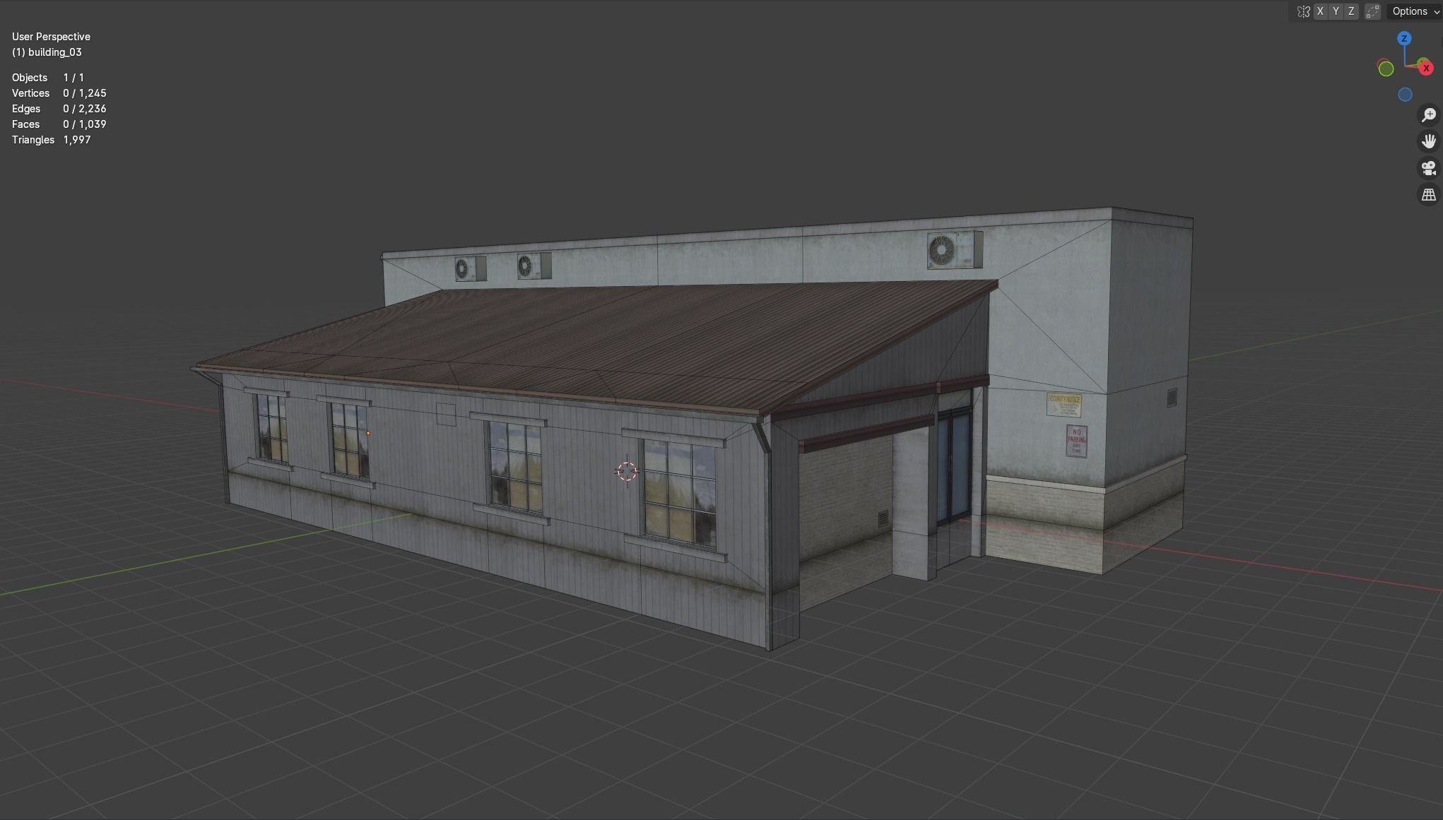 Building City Village Work Street Low-poly Low-poly 3D model_5