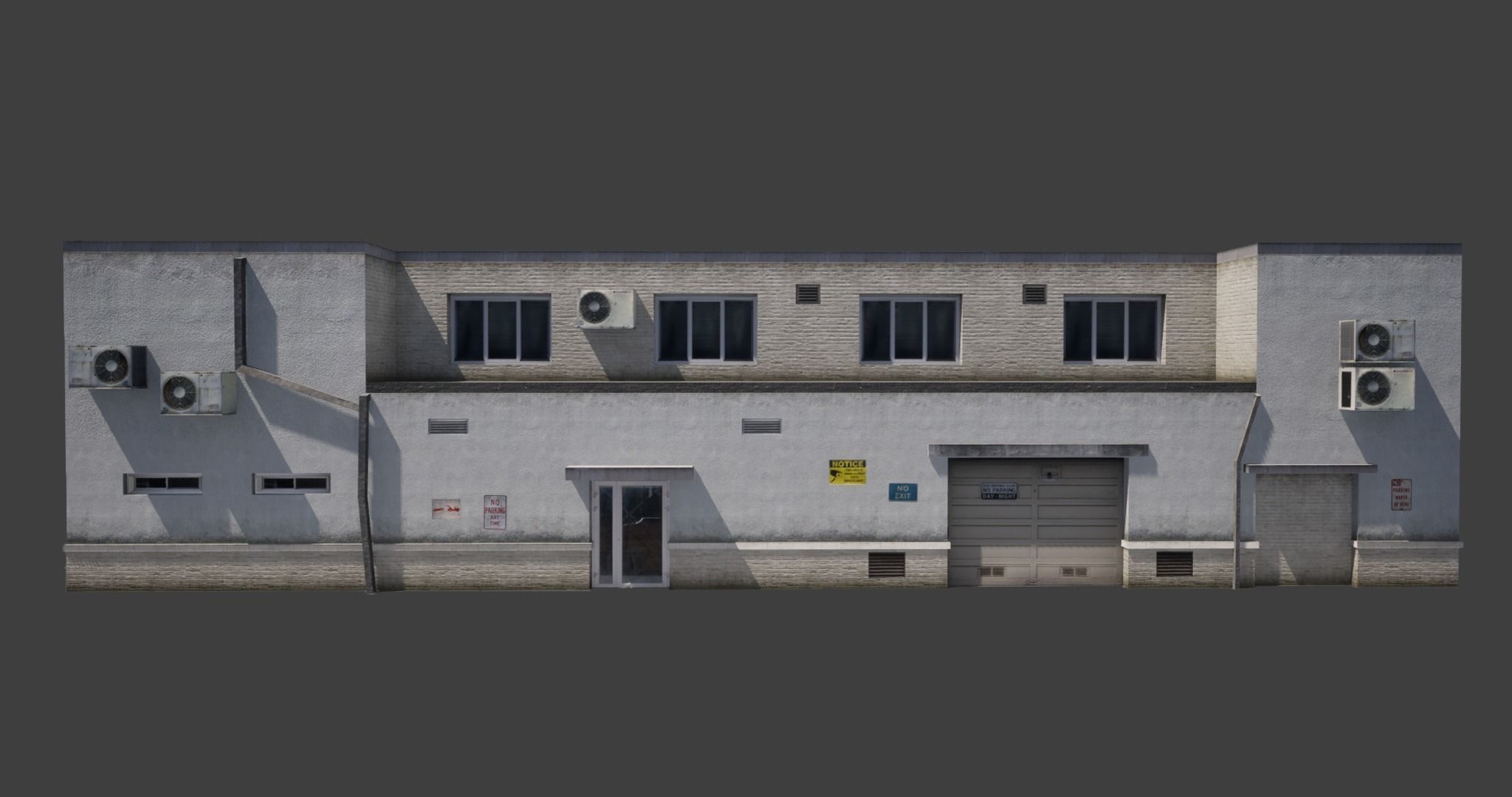 Building City Village Work Street Low-poly Low-poly 3D model_3