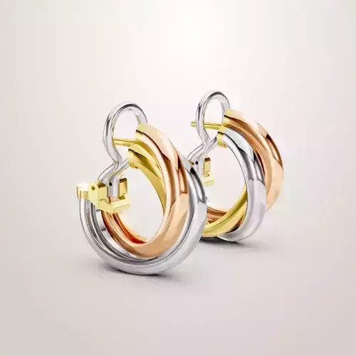 TRINITY OHRRINGE cartie-r earring 3D print model