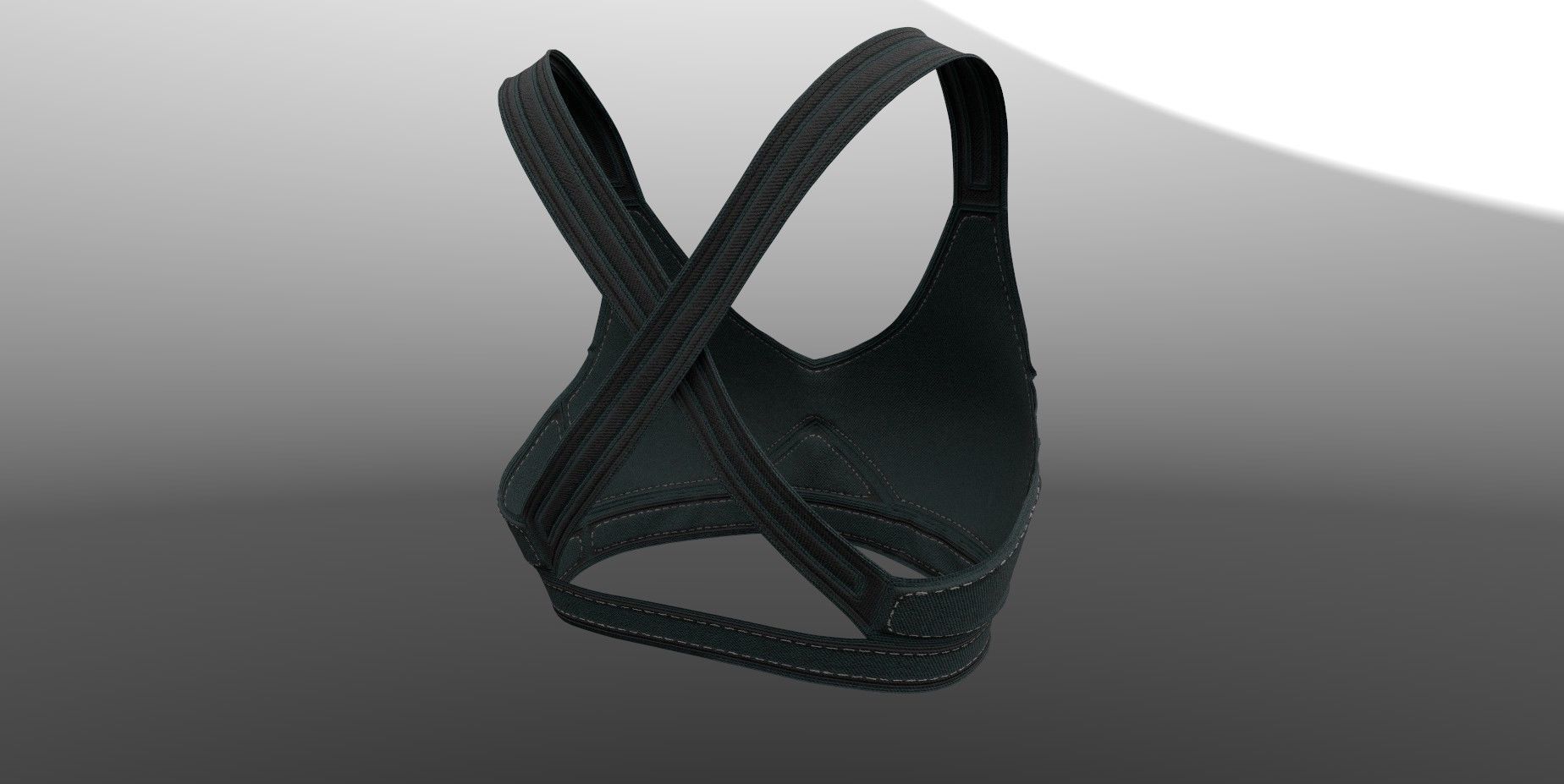 Female Top PBR 4k Low-poly 3D model_1