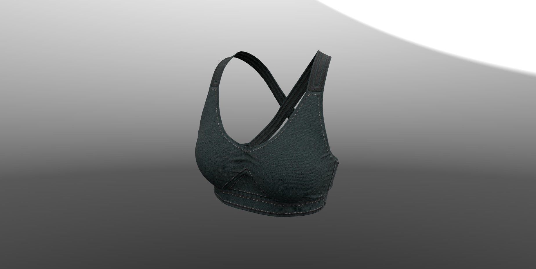 Female Top PBR 4k Low-poly 3D model_3