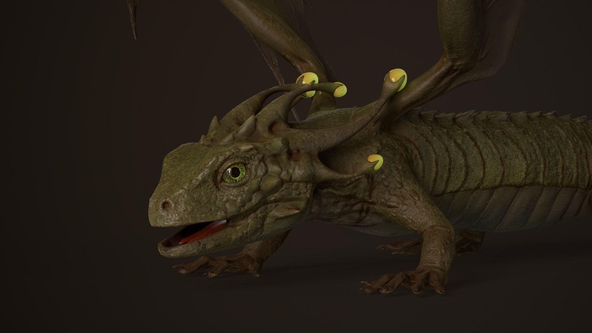 Dragon Low-poly 3D model_14