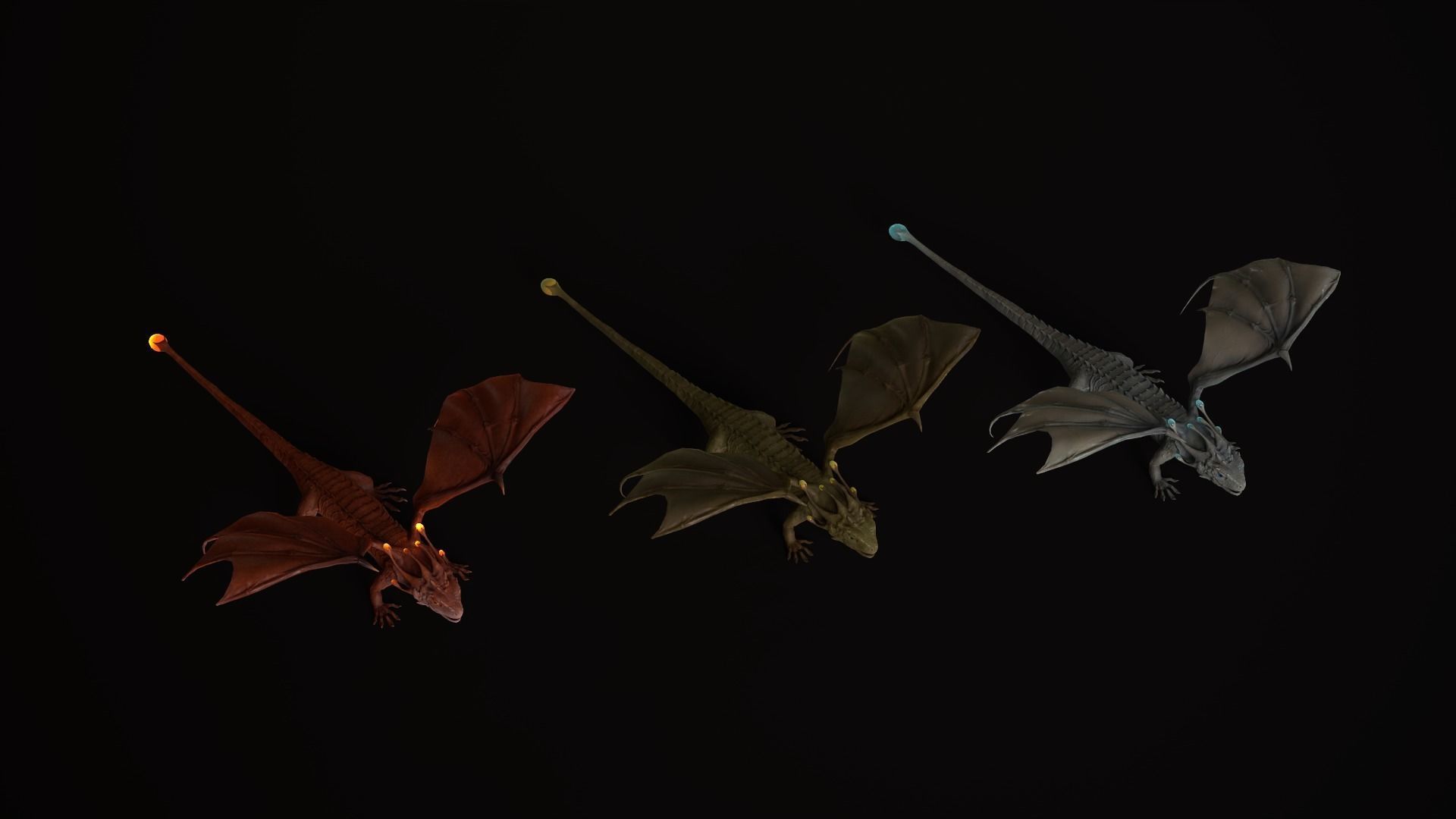 Dragon Low-poly 3D model_15