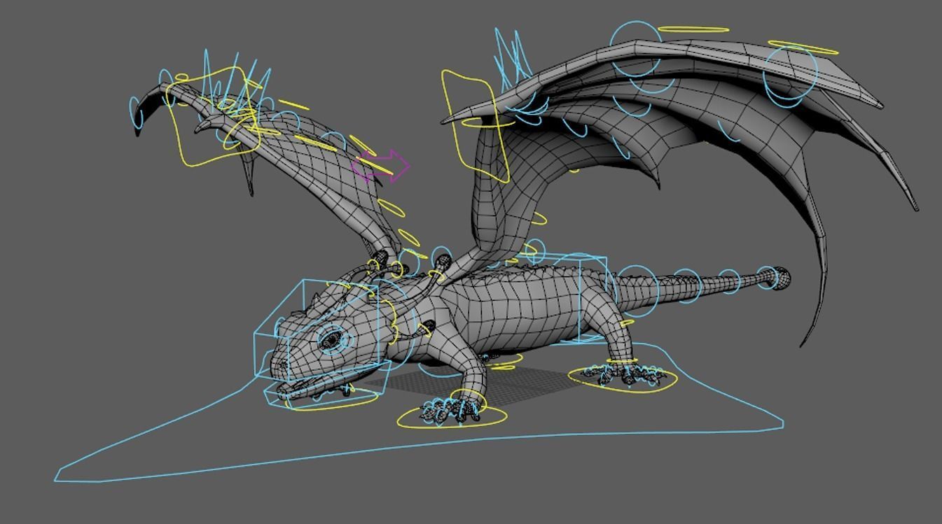 Dragon Low-poly 3D model_9
