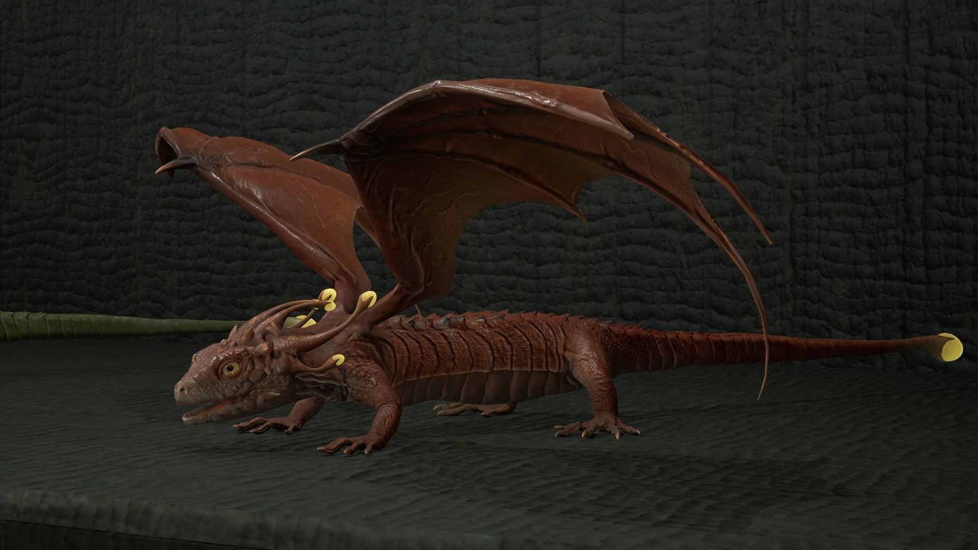 Dragon Low-poly 3D model_2