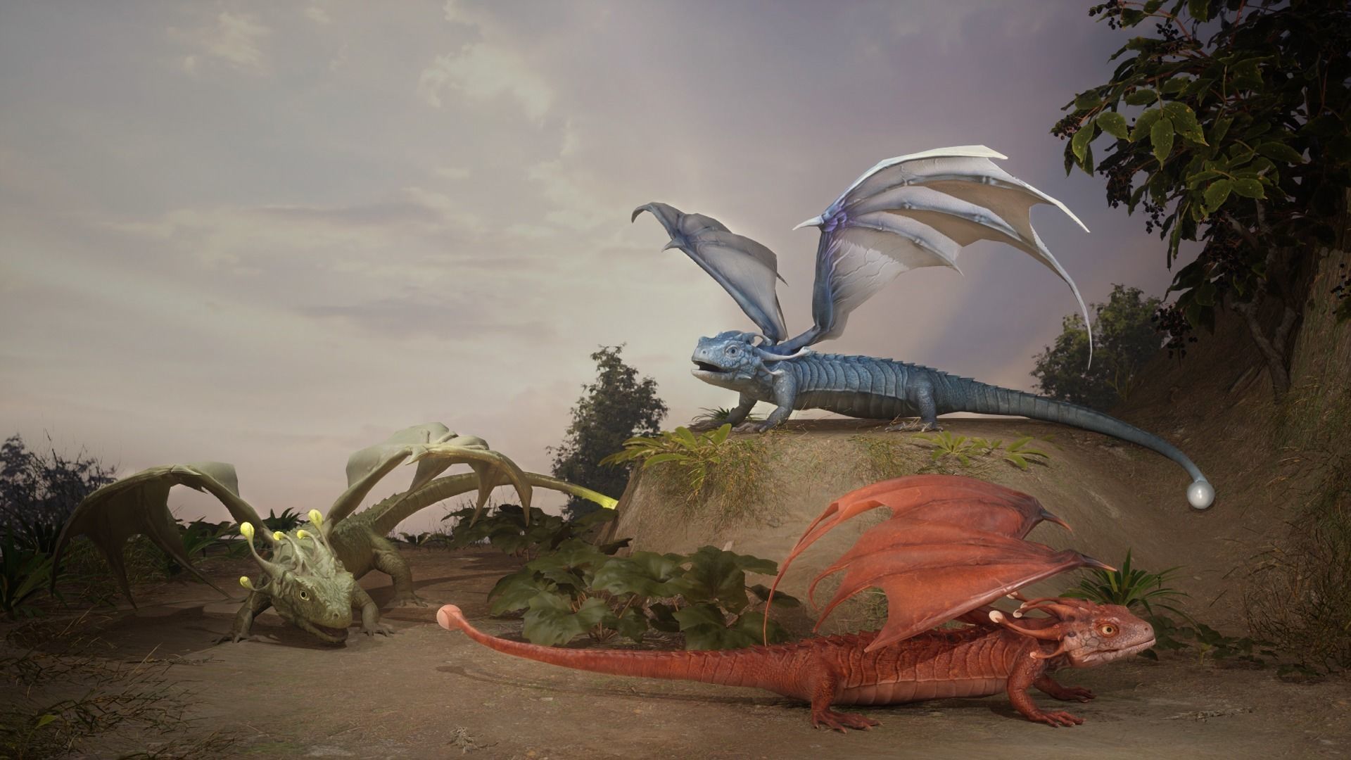 Dragon Low-poly 3D model_8