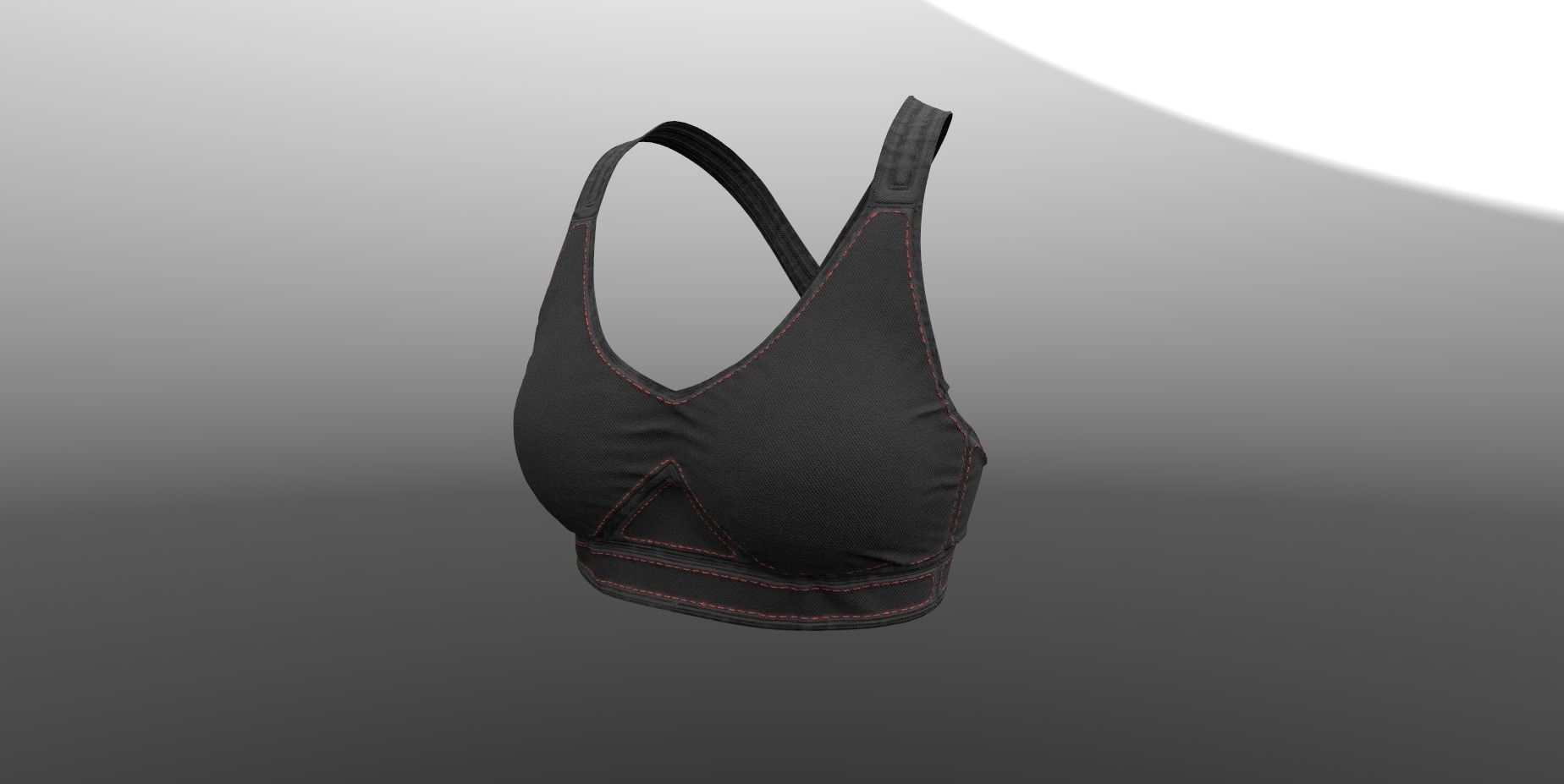 Female Top PBR 4k Low-poly 3D model_3