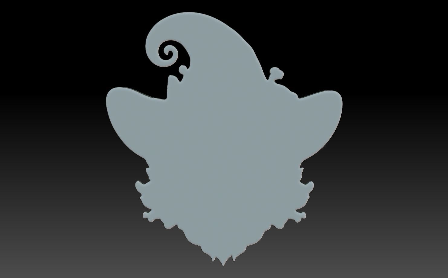 Halloween skull Basrelief 240528 06 3D print model_5