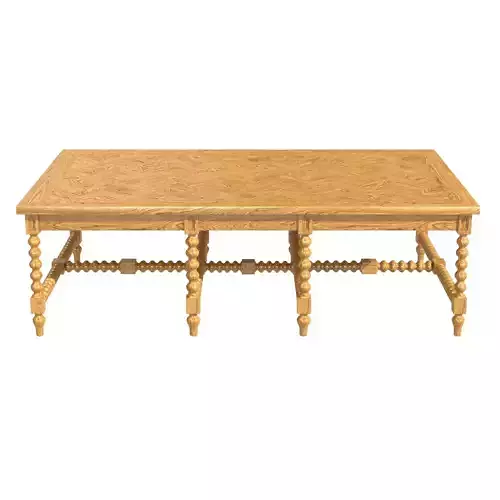ABIDE INTERIORS Elene Bobbin Coffee Table  Herringbone Top 3D model