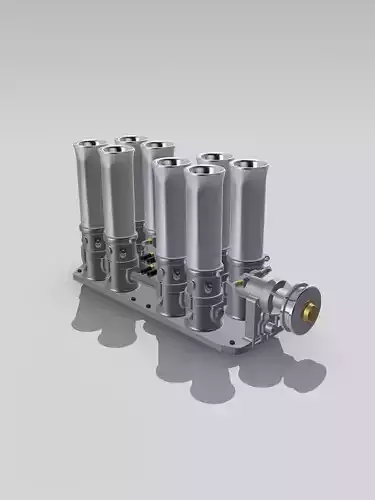 Hotrod Flathead Stacked Injection upgrade set 3D print model
