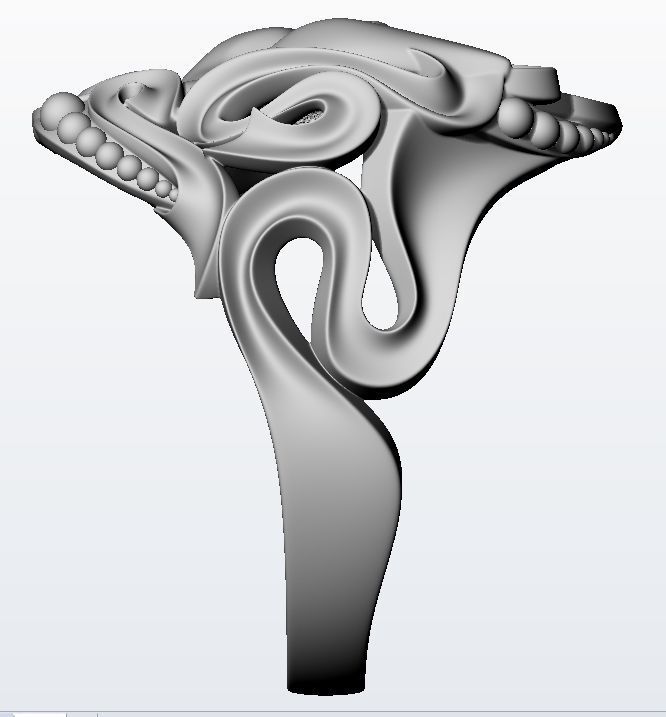 Drama masks ring  3D print model_15