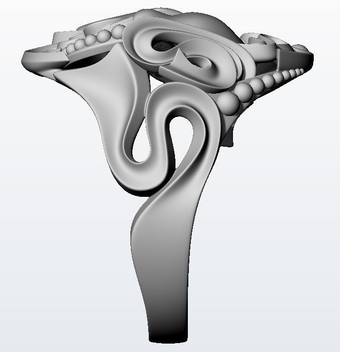Drama masks ring  3D print model_16