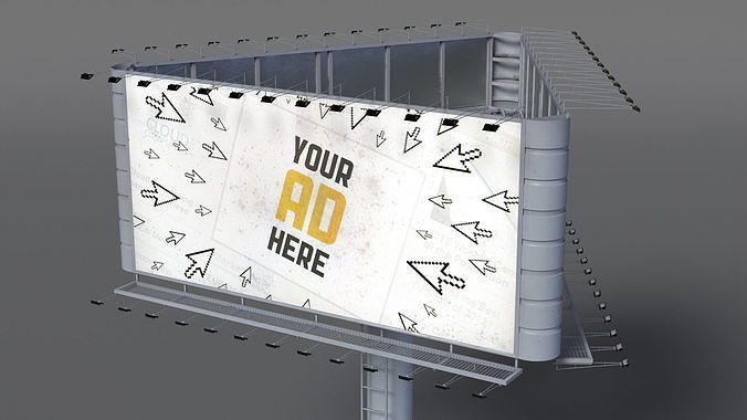 Street Structure Three Side Billboard 3D model 5