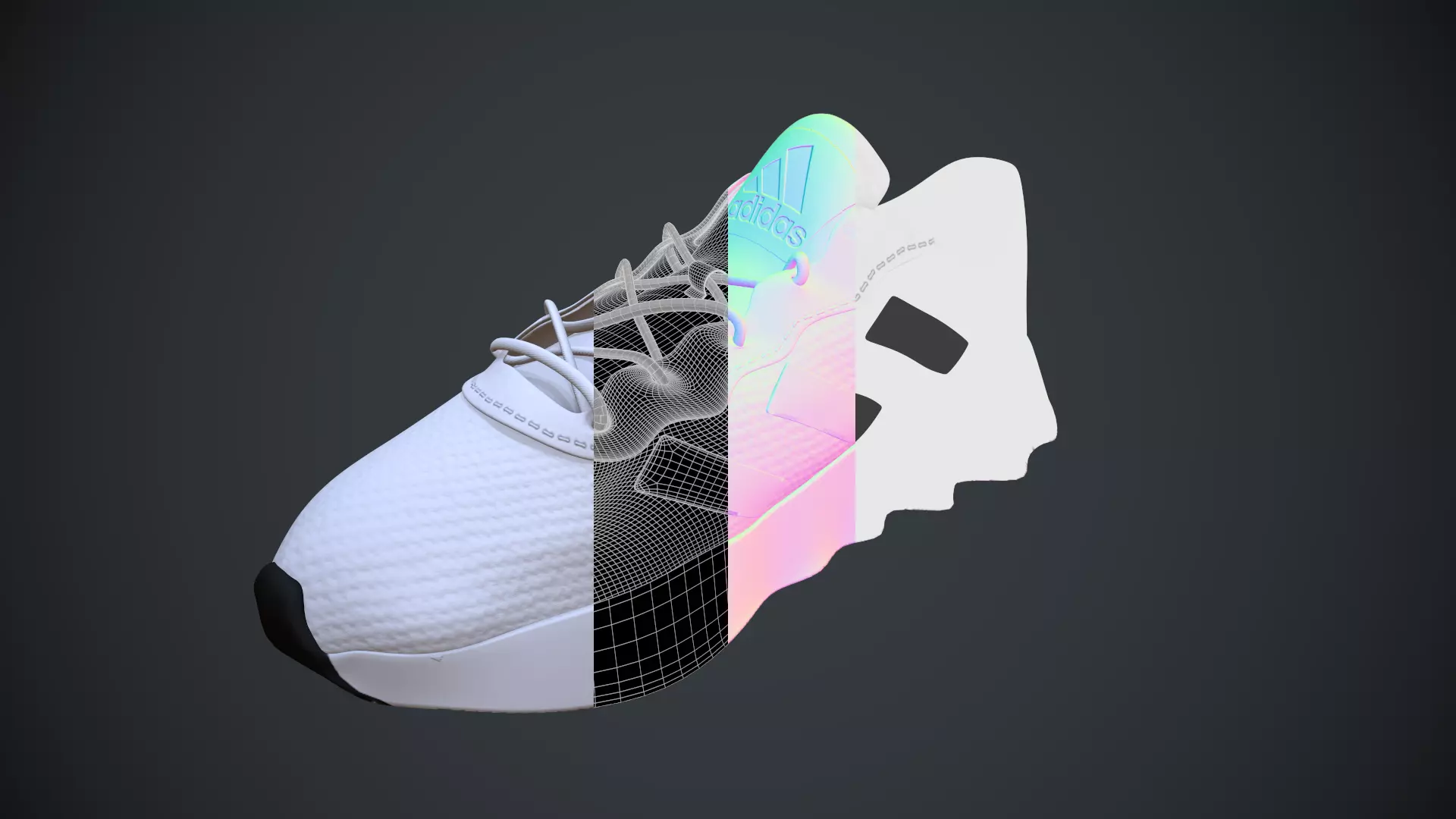 ADIDAS SHOE Low-poly 3D model