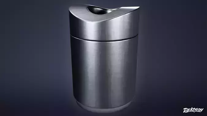STUDIO OFFICES - Trashcan 01 - LOW POLY Low-poly 3D model