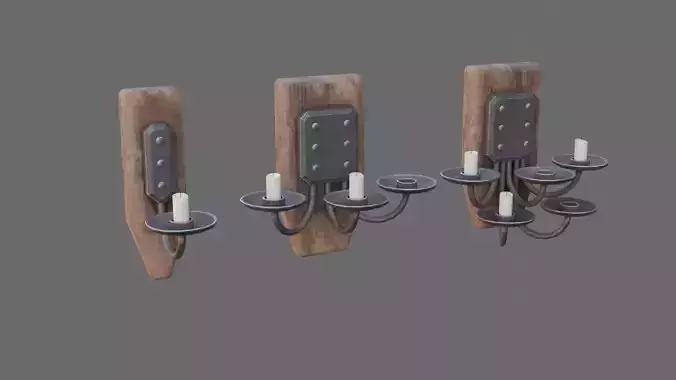 Complete set of wall chandeliers