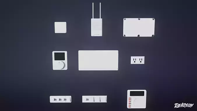 STUDIO OFFICES - Wall Addons 02 - LOW POLY