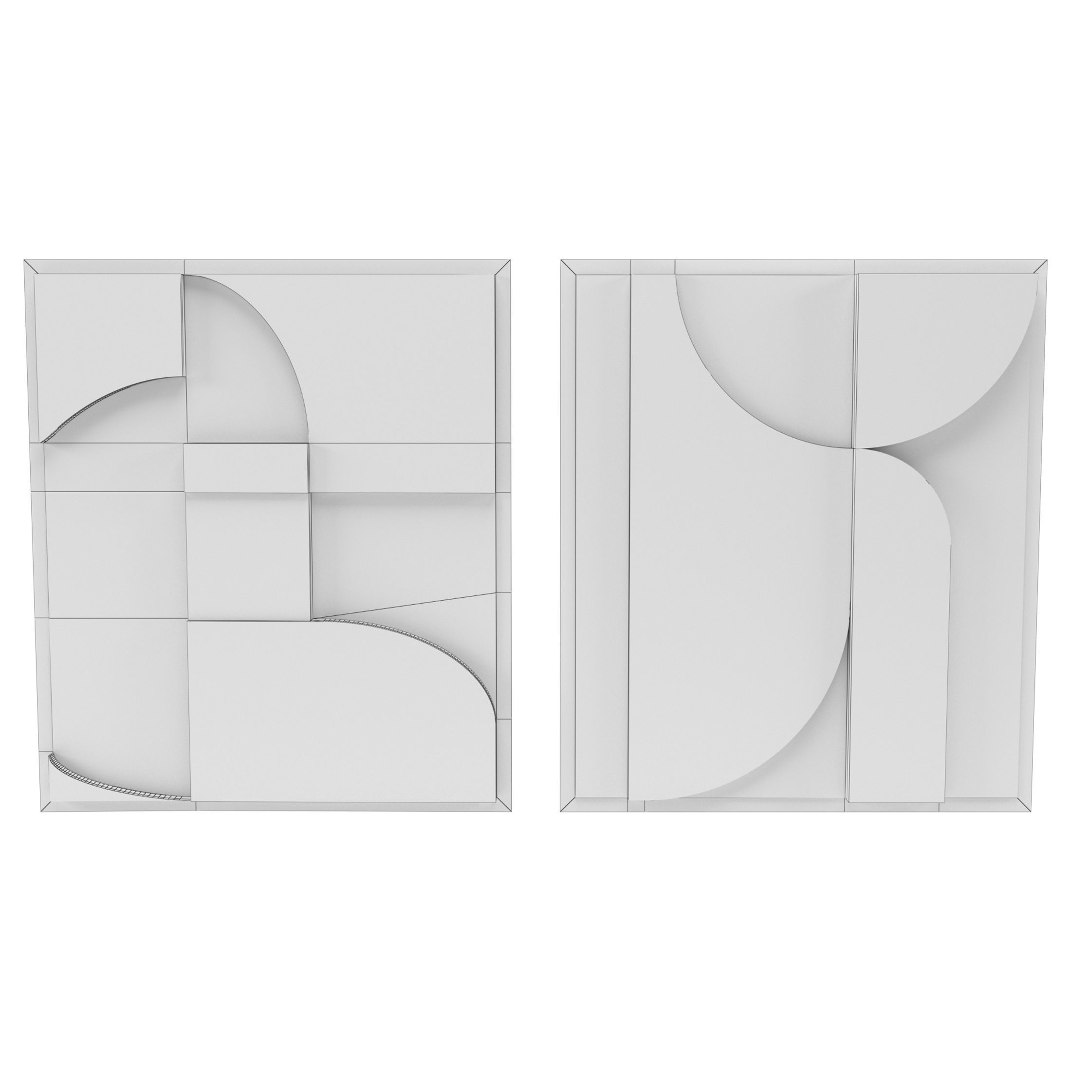 Art Panno 3d Wall Art Relief Gypsum Plaster 3D model_9