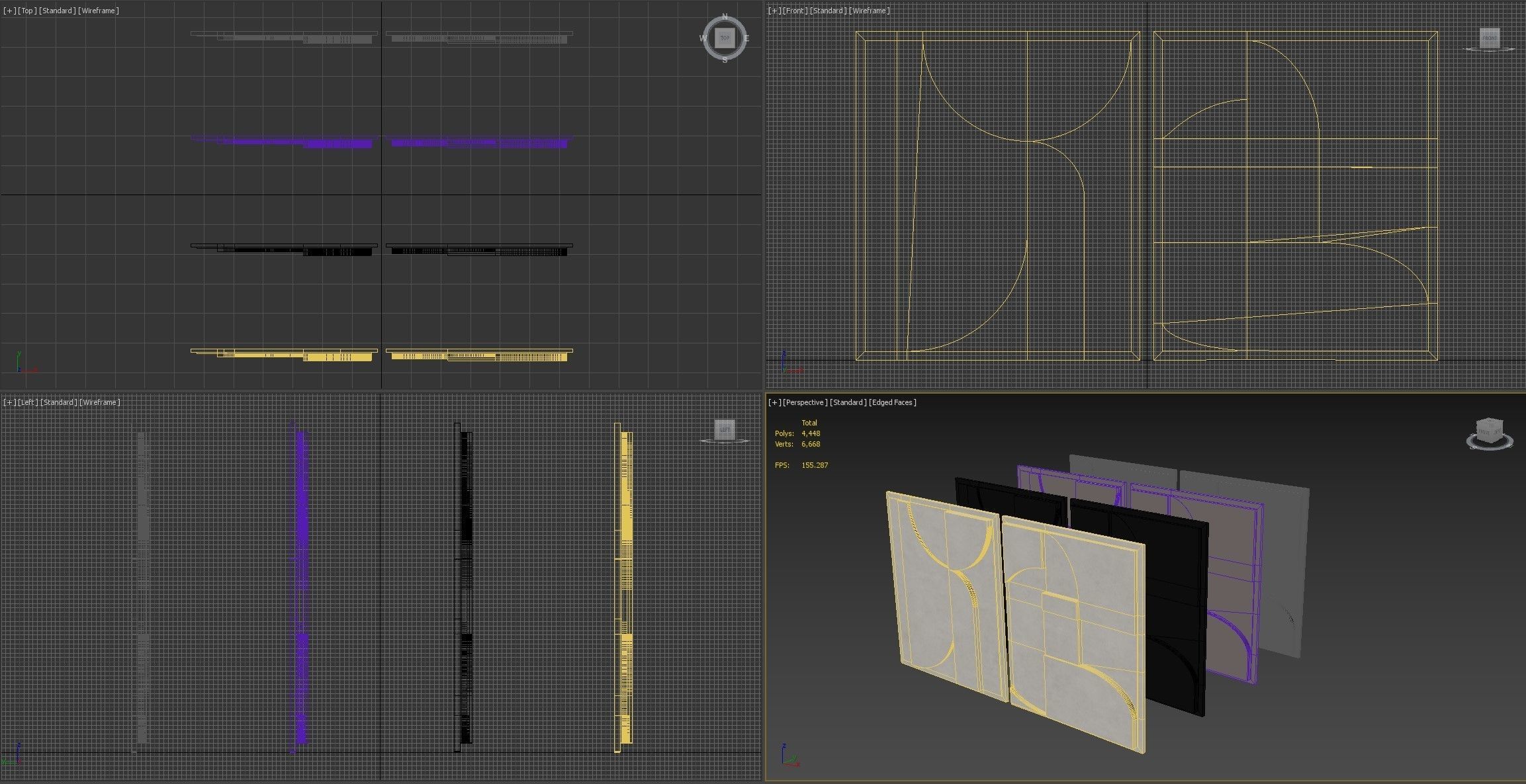 Art Panno 3d Wall Art Relief Gypsum Plaster 3D model_11