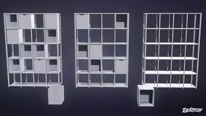 STUDIO OFFICES - Wall Shelf 02 - LOW POLY