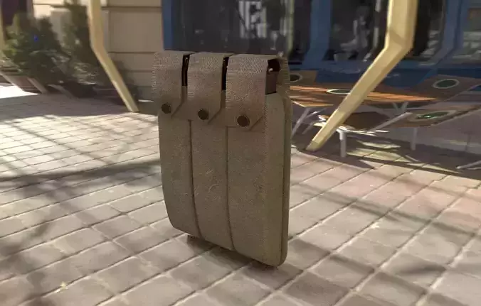 Thompson Mag Pouch WW2 Low-poly 3D model