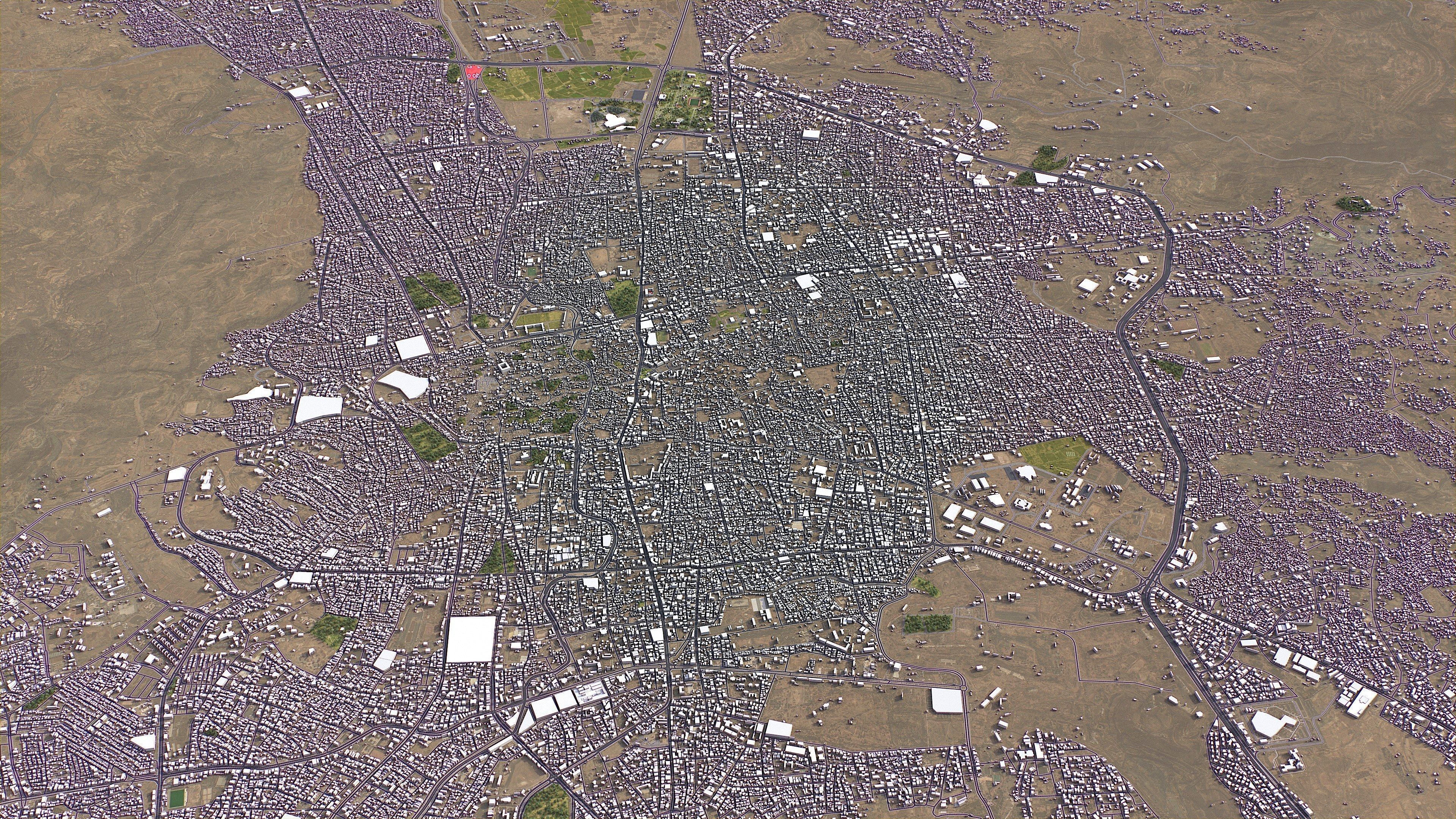 Sanaa - 3D City Model Low-poly 3D model_8