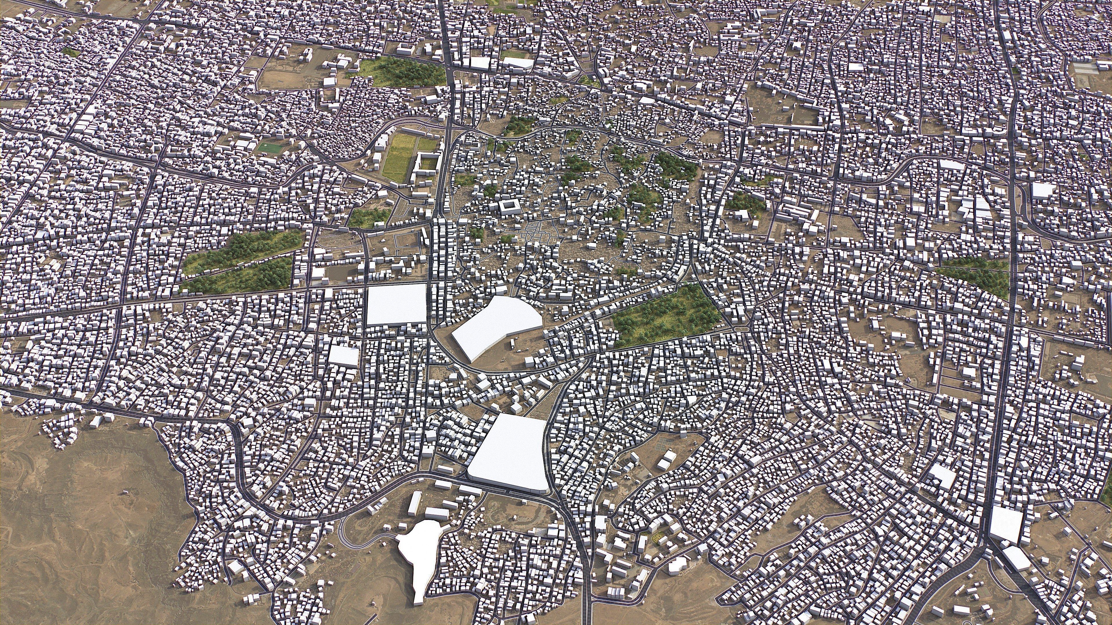 Sanaa - 3D City Model Low-poly 3D model_4