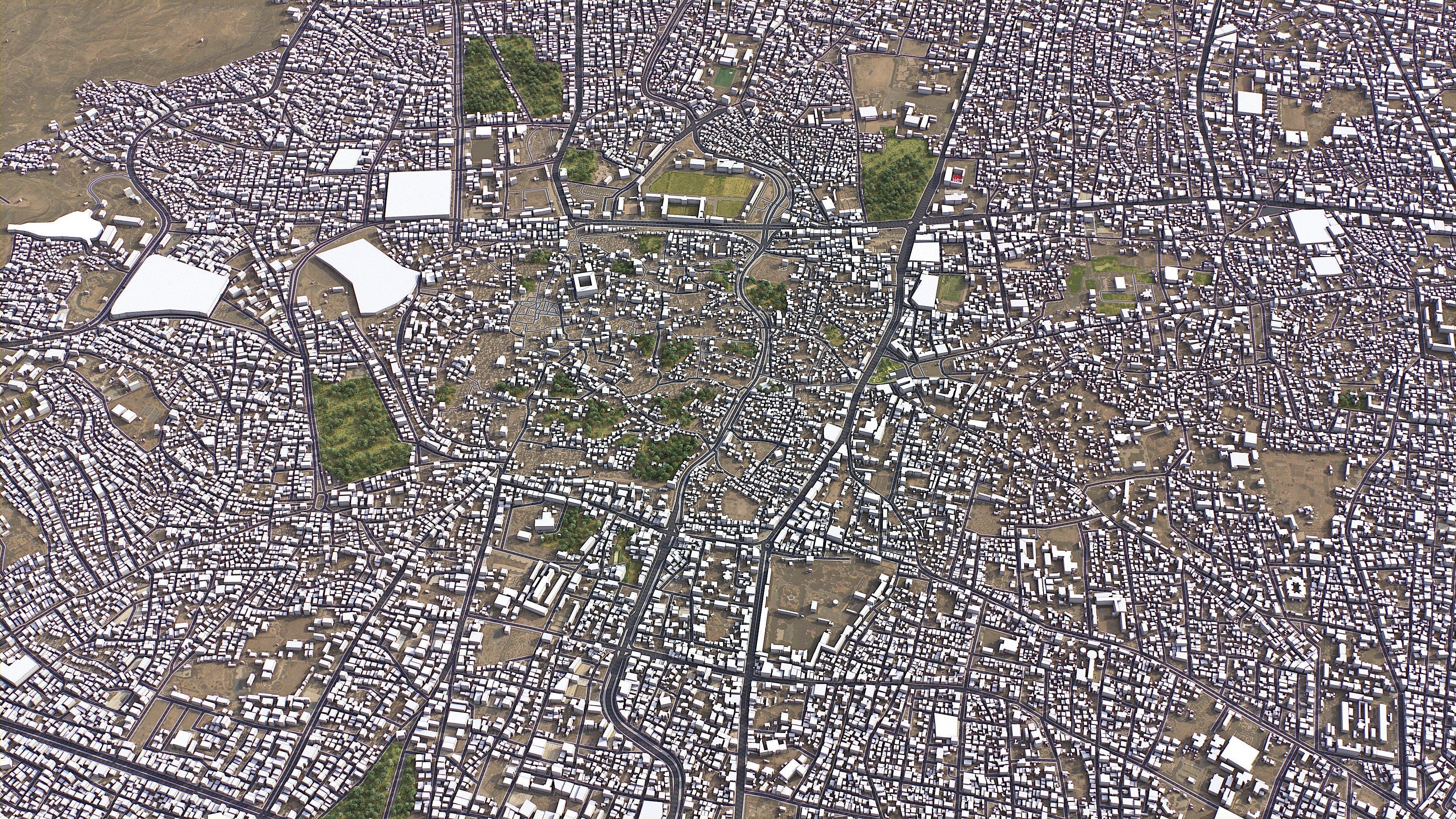 Sanaa - 3D City Model Low-poly 3D model_3