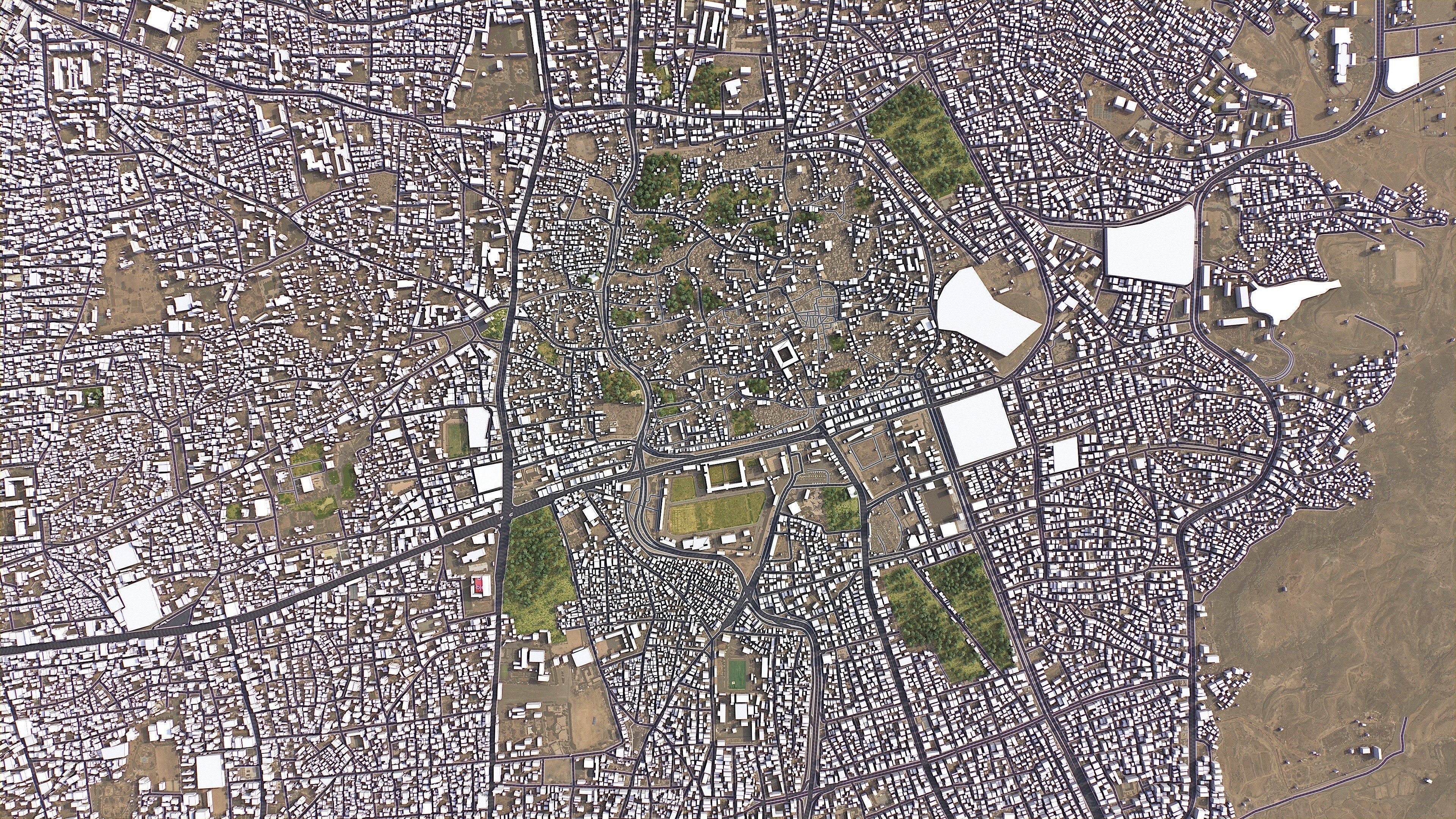 Sanaa - 3D City Model Low-poly 3D model_5