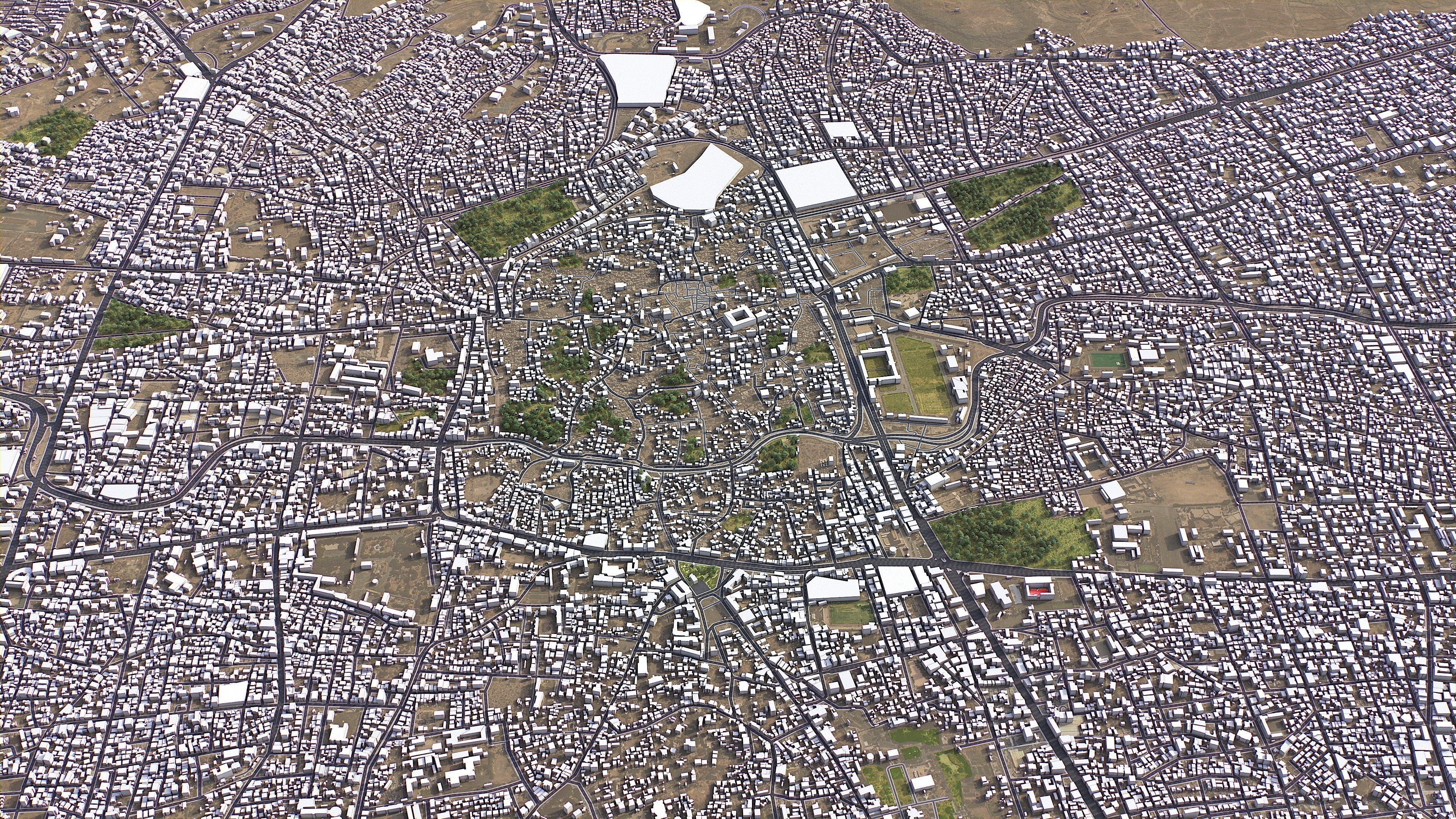 Sanaa - 3D City Model Low-poly 3D model_2