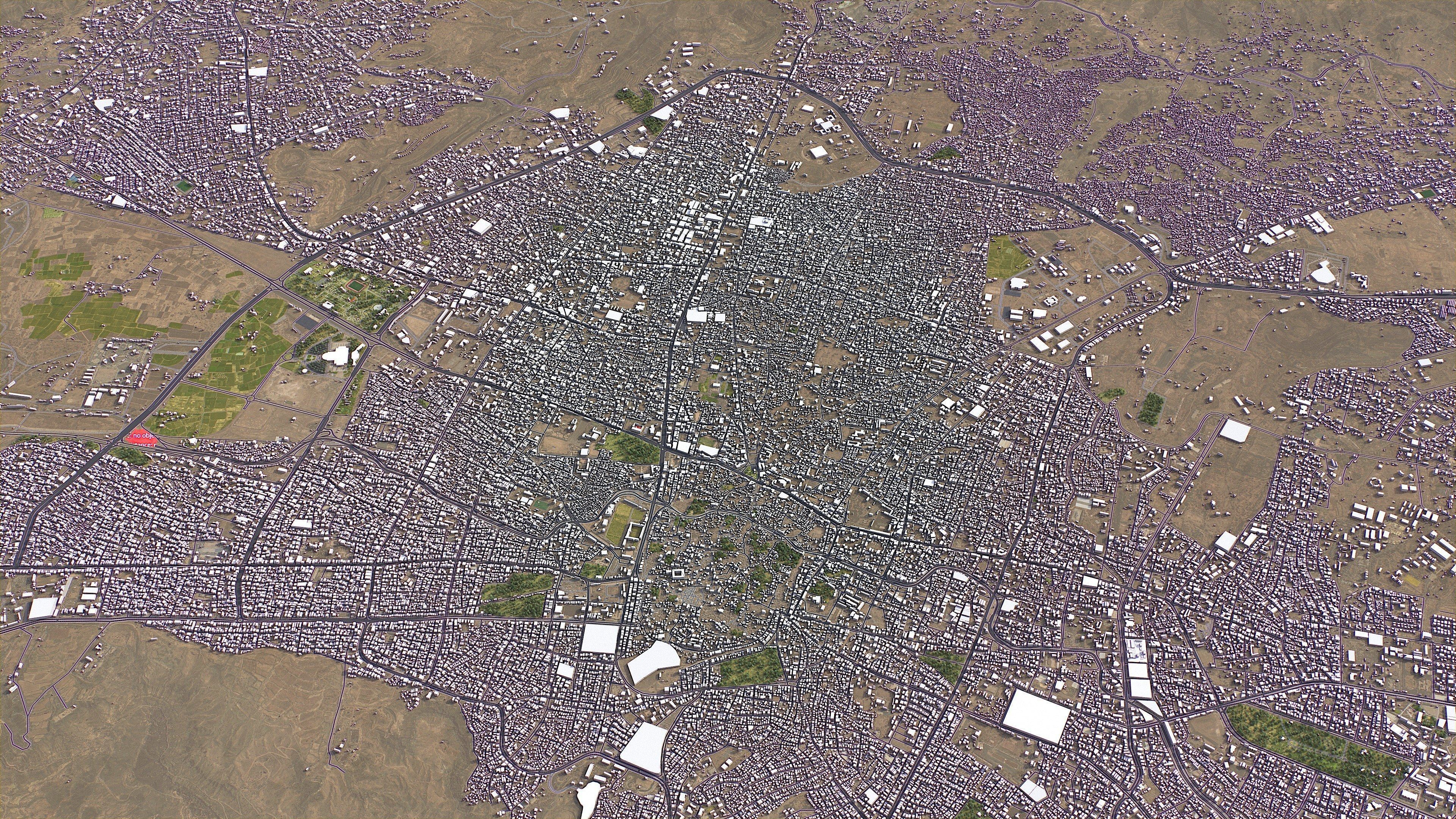 Sanaa - 3D City Model Low-poly 3D model_9