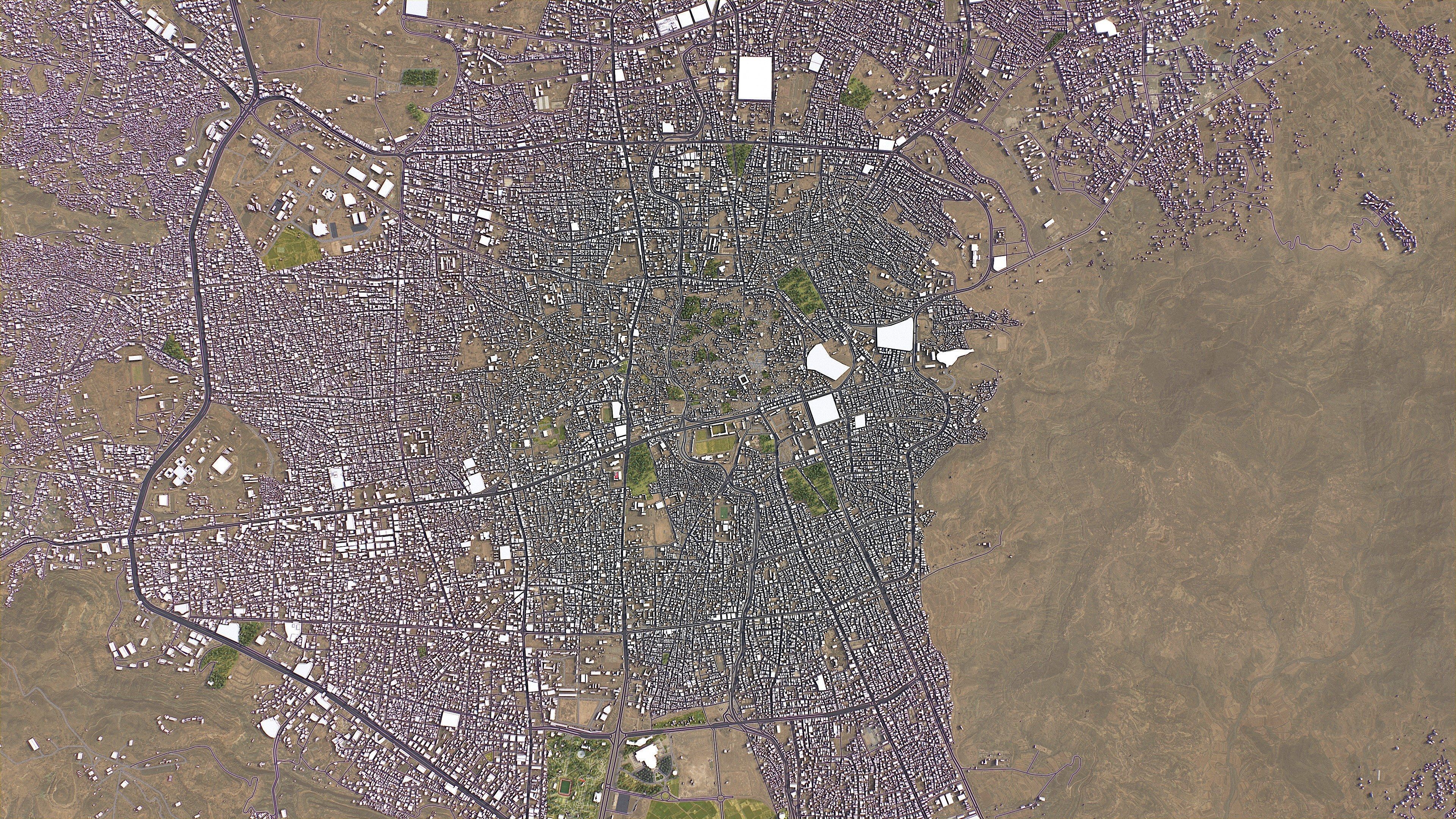Sanaa - 3D City Model Low-poly 3D model_12
