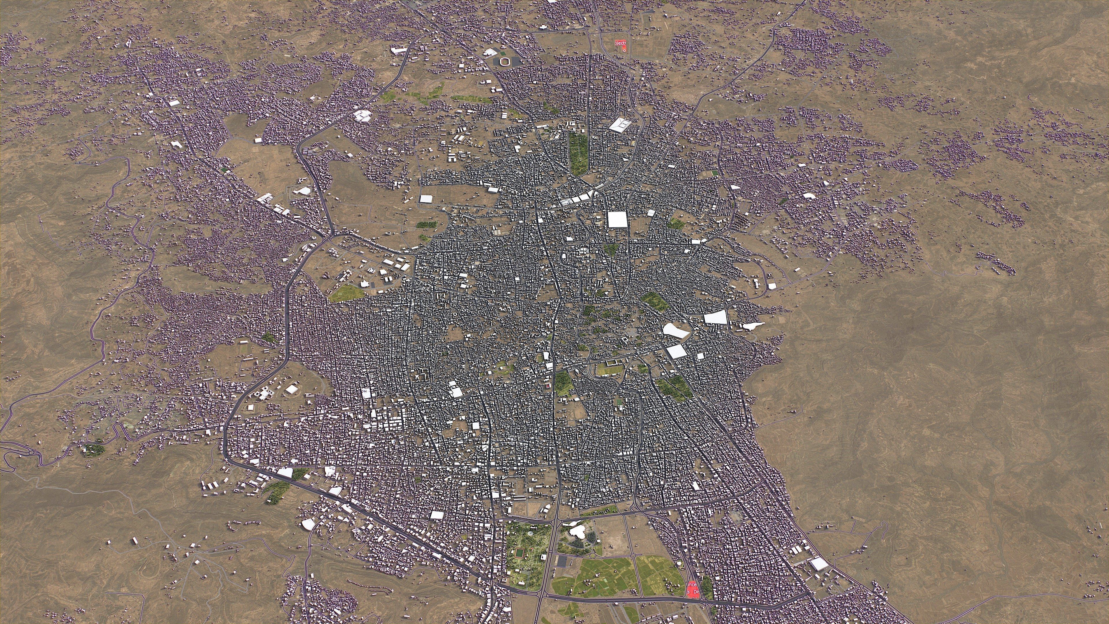 Sanaa - 3D City Model Low-poly 3D model_11