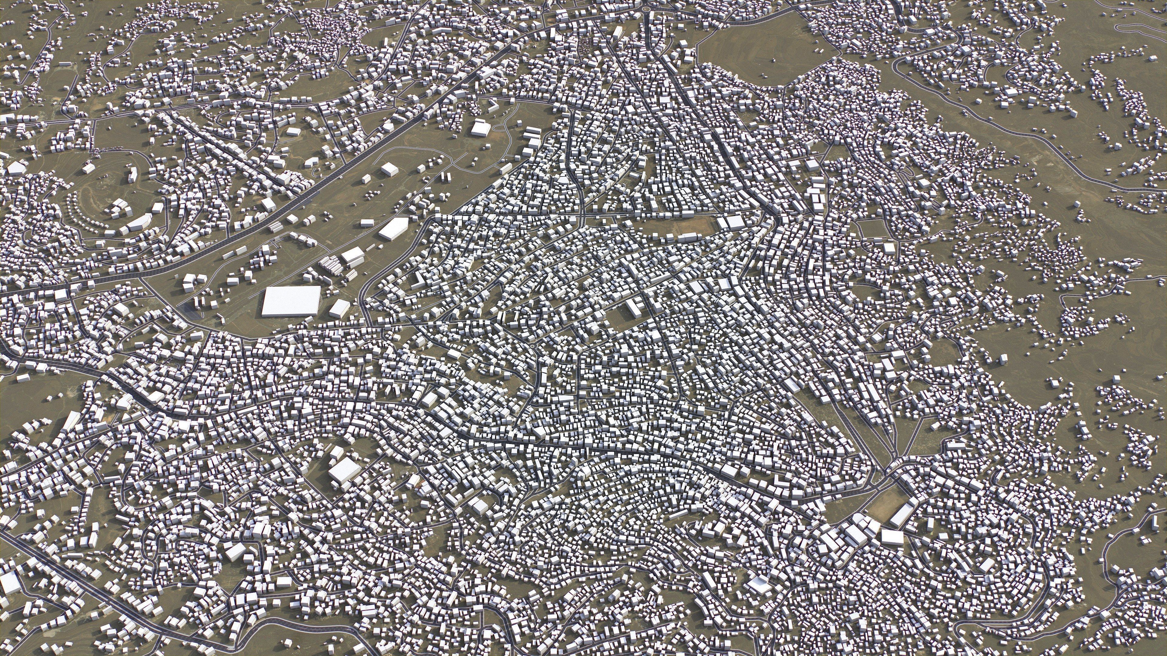 Ibb - 3D City Model Low-poly 3D model_4