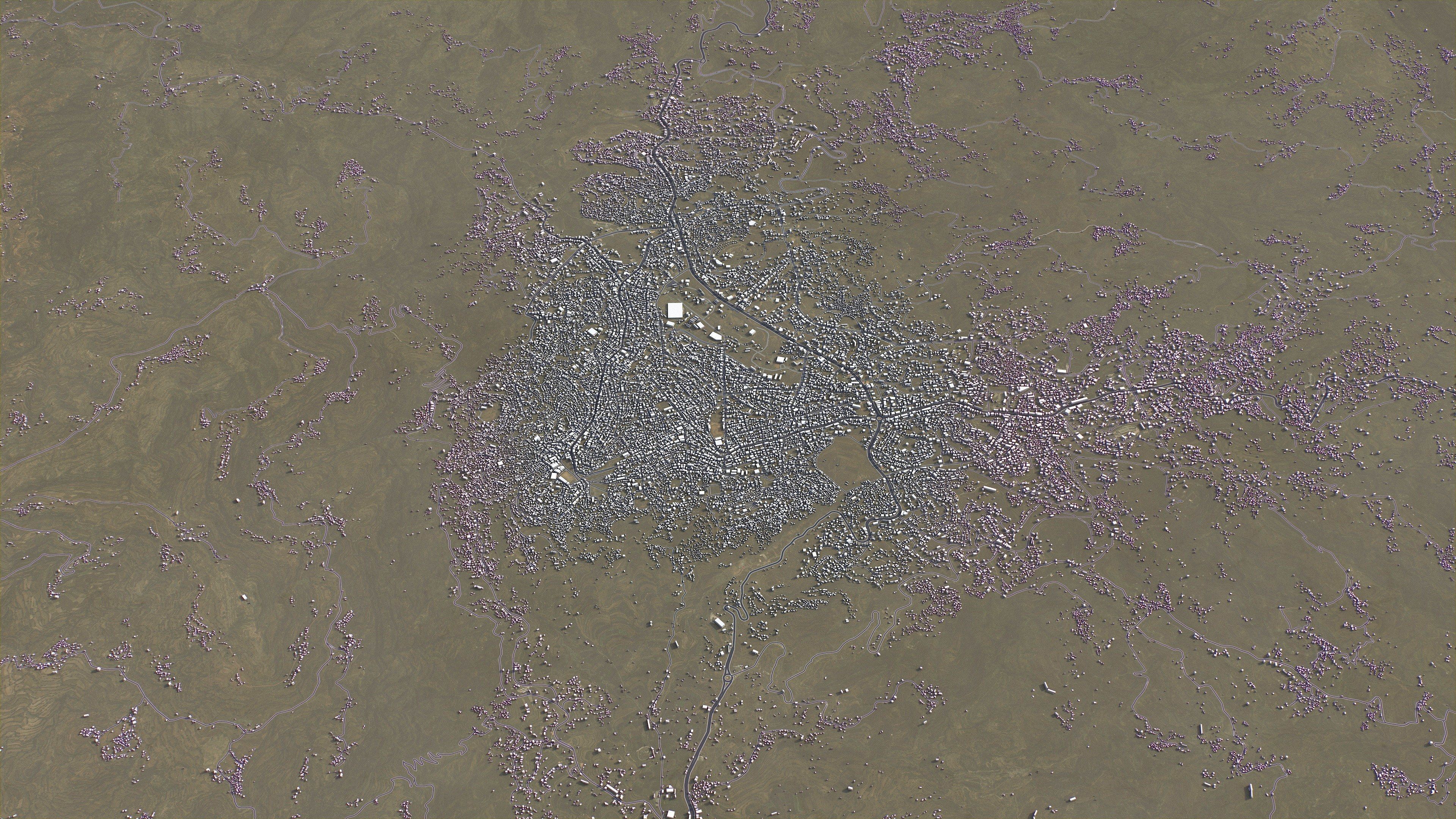 Ibb - 3D City Model Low-poly 3D model_7