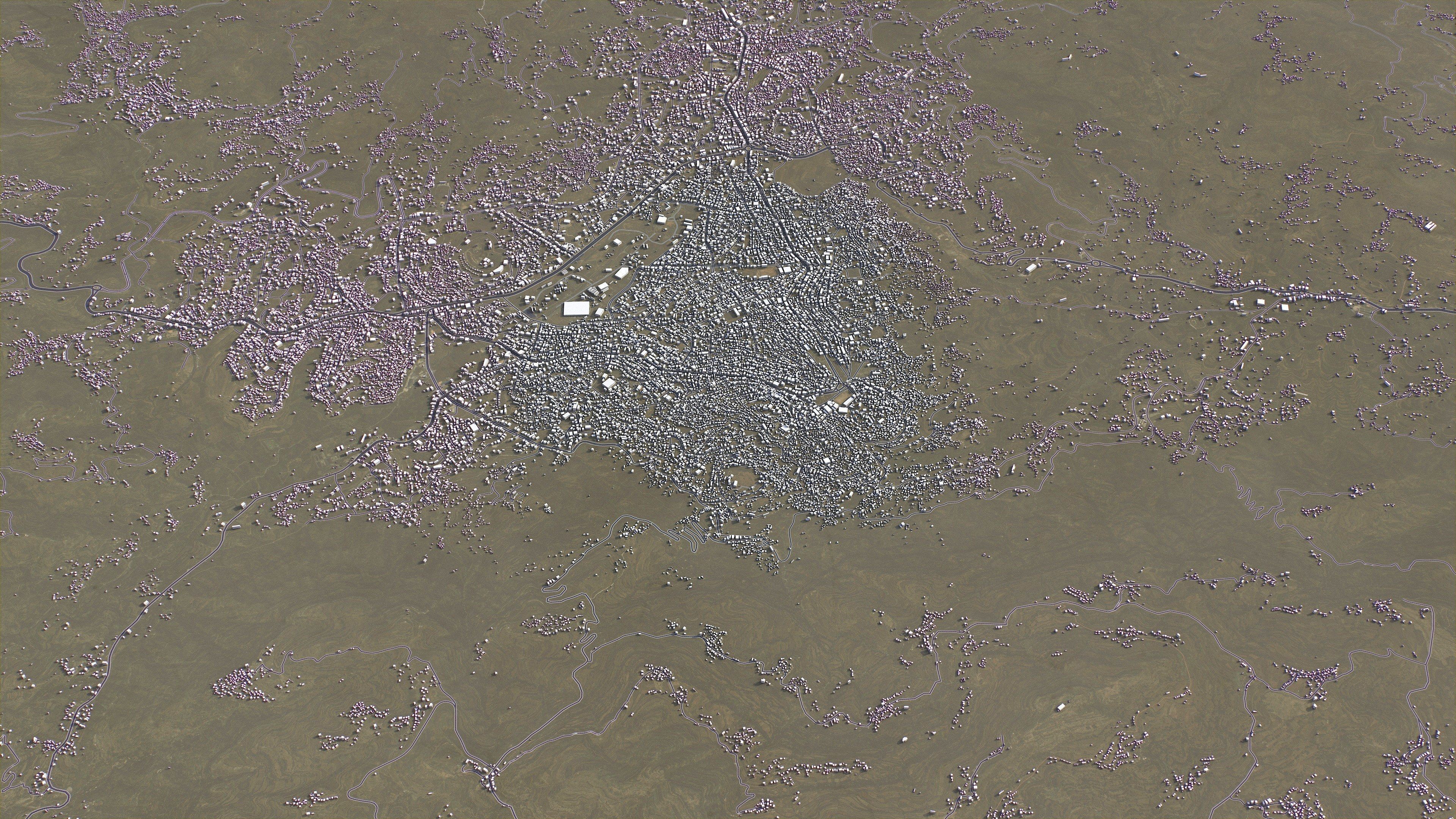 Ibb - 3D City Model Low-poly 3D model_8